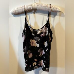 Equipment Black Floral Camisole
